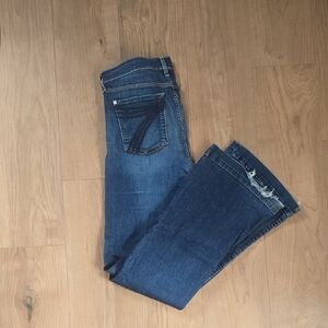 7 For All Mankind Dark Blue Bootcut Jeans